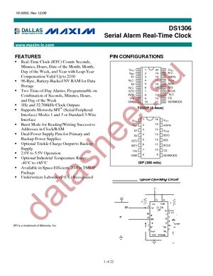 DS1306EN+T&R datasheet  